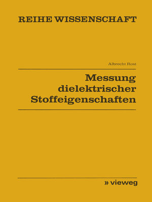 cover image of Messung dielektrischer Stoffeigenschaften